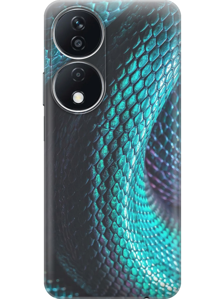 

Силиконовый чехол на Honor X7b с принтом "Змеиная кожа", Прозрачный;зеленый;синий, 781972132