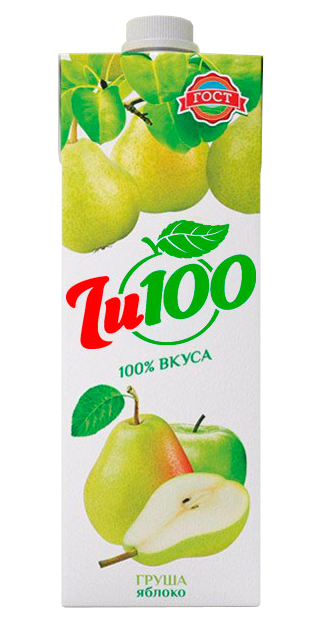 

Нектар Ju100 грушево-яблочный 1 л