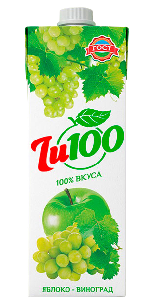 

Нектар Ju100 яблочно-виноградный 1 л