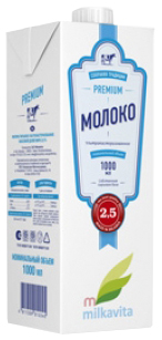 

Молоко 2,5% ультрапастеризованное 1 л Milkavita