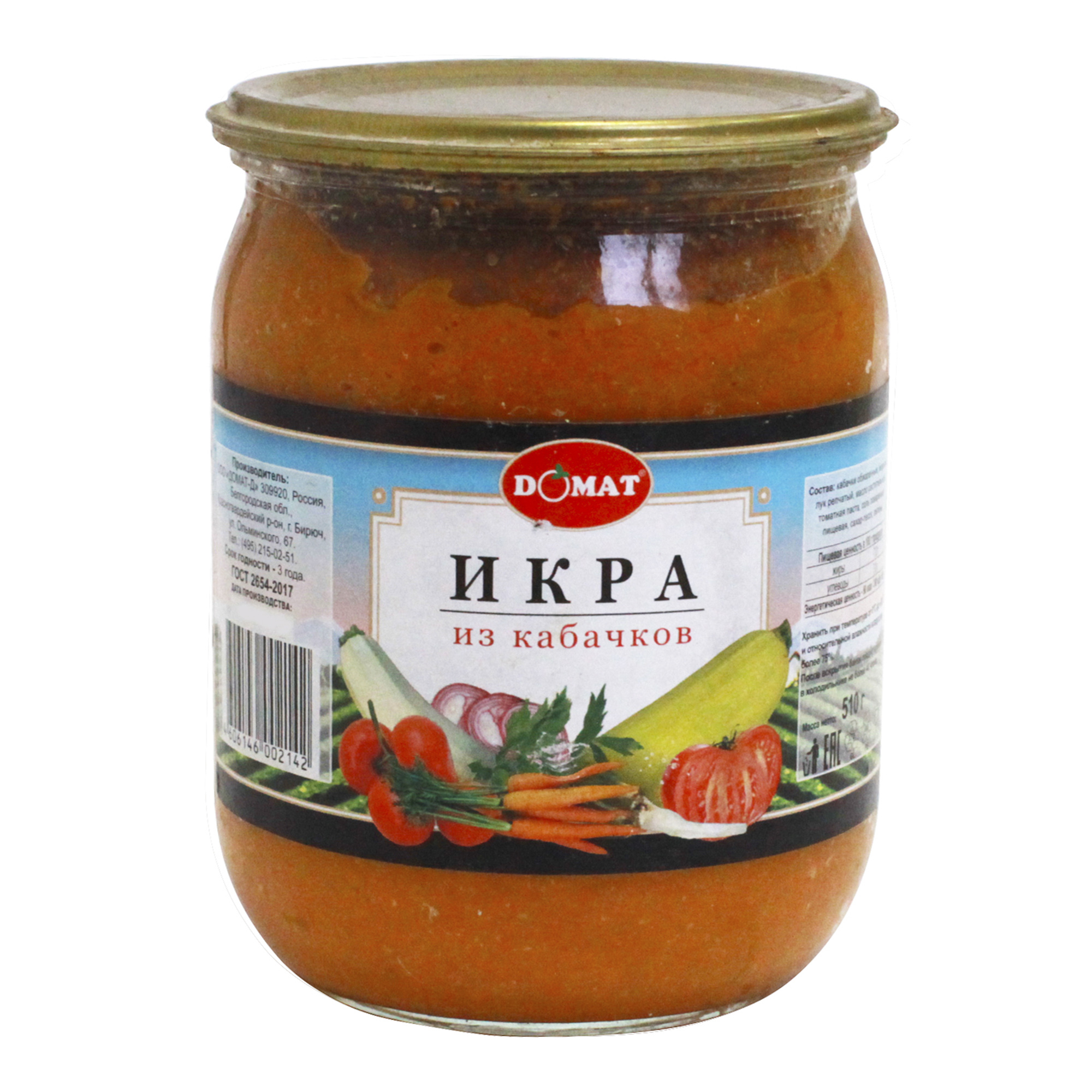 

Икра Domat Из обжаренных кабачков 510 г