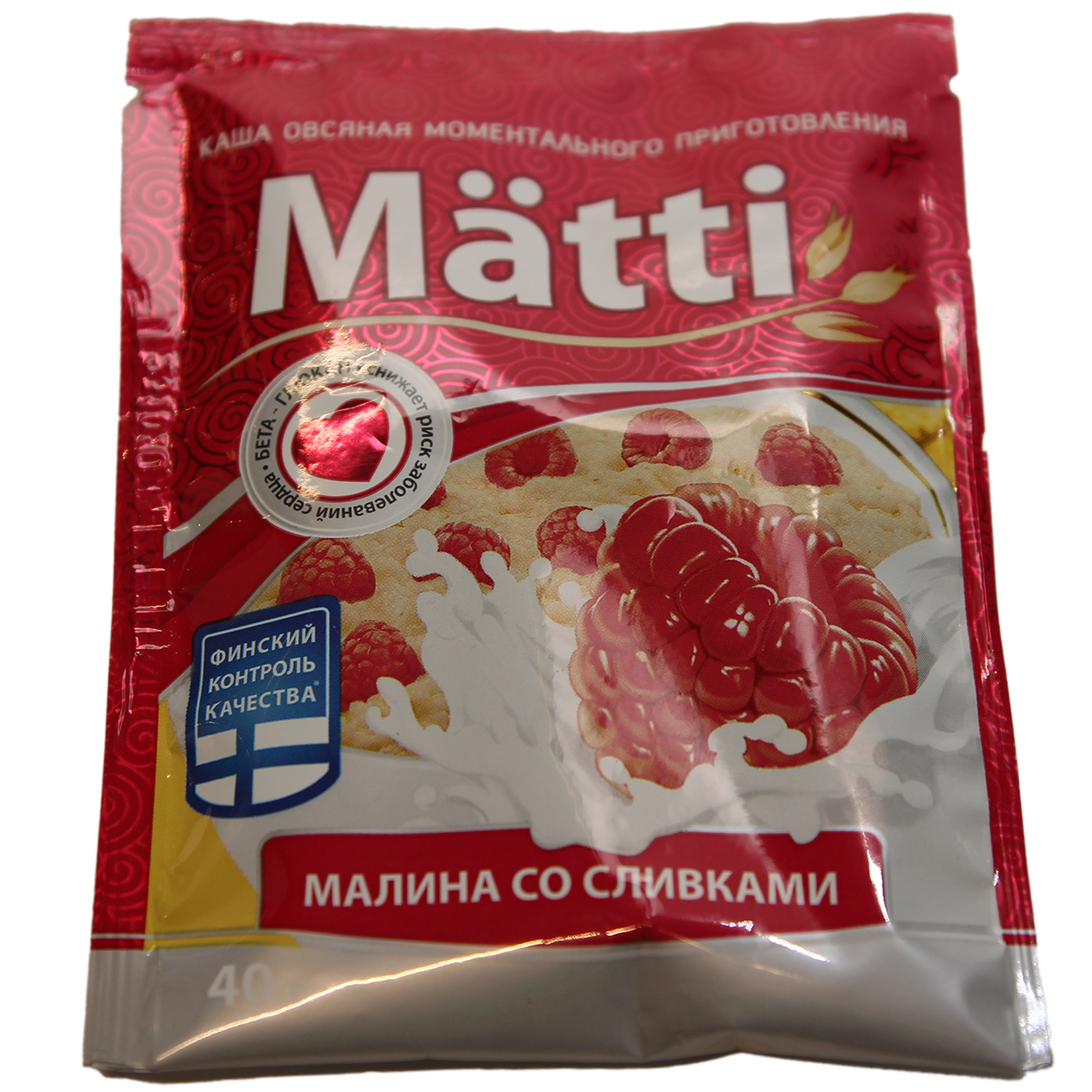 Каша Matti Овсяная Малина со сливками 40 г