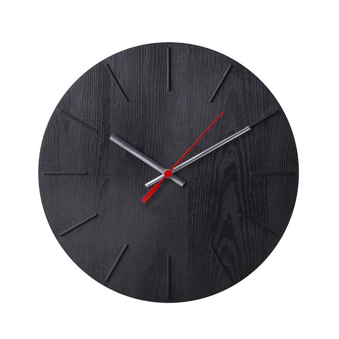 фото Настенные часы вокалисса, d=30 см, черные ikea