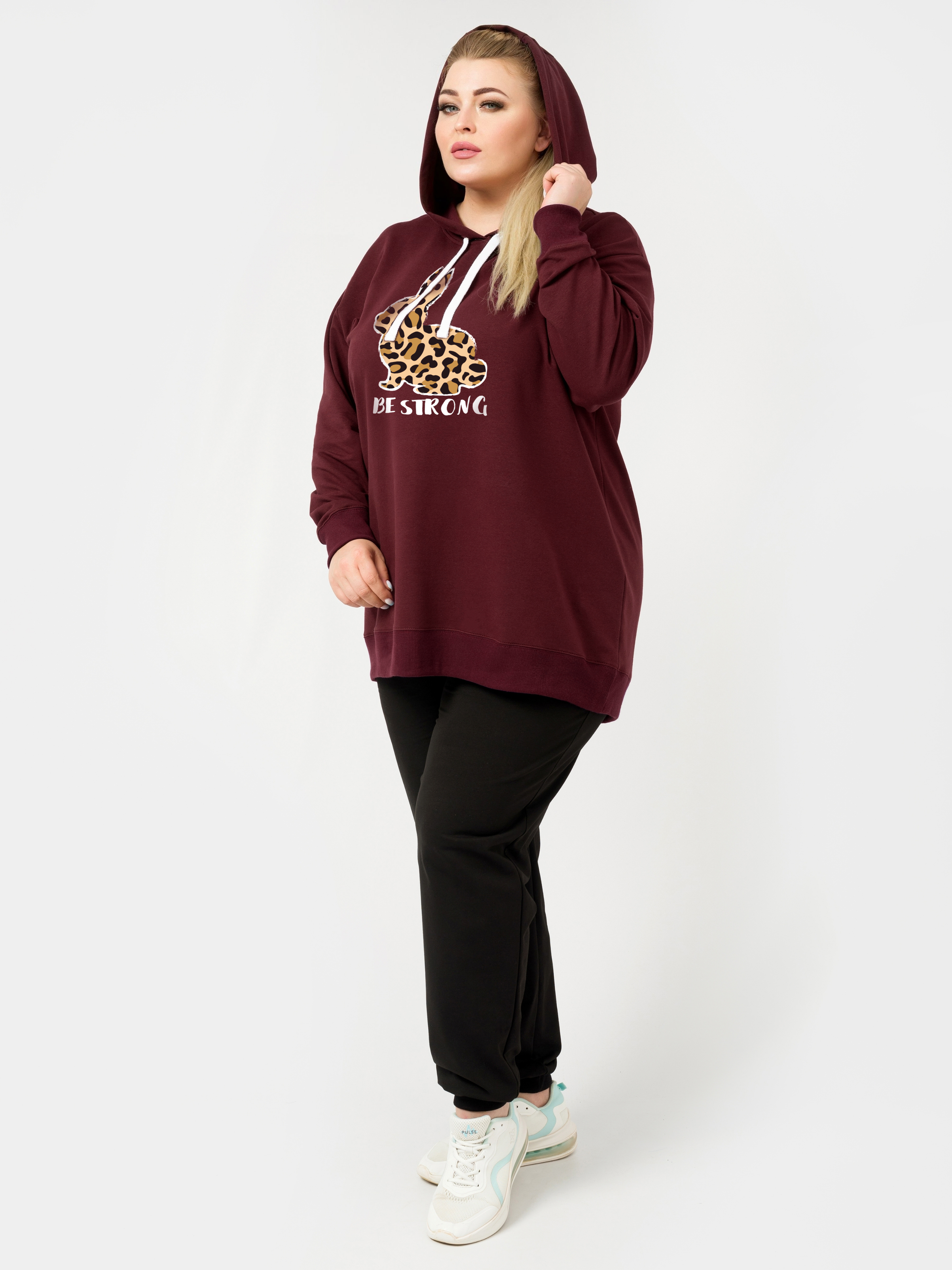 Худи женское Шаrliзе 0281 бордовое 52 RU 1740₽