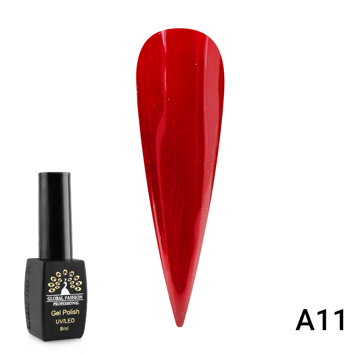 фото Гель-лак global fashion black elite серии a a11
