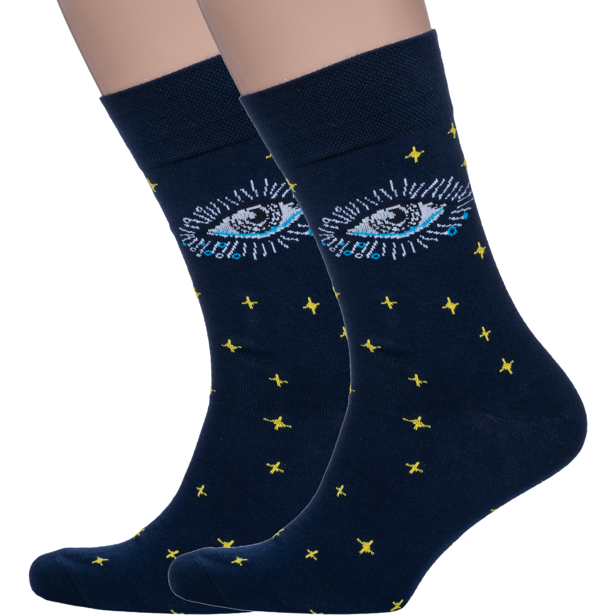 Комплект носков мужских MoscowSocksClub 2-nm-545 синих 25 2 пары