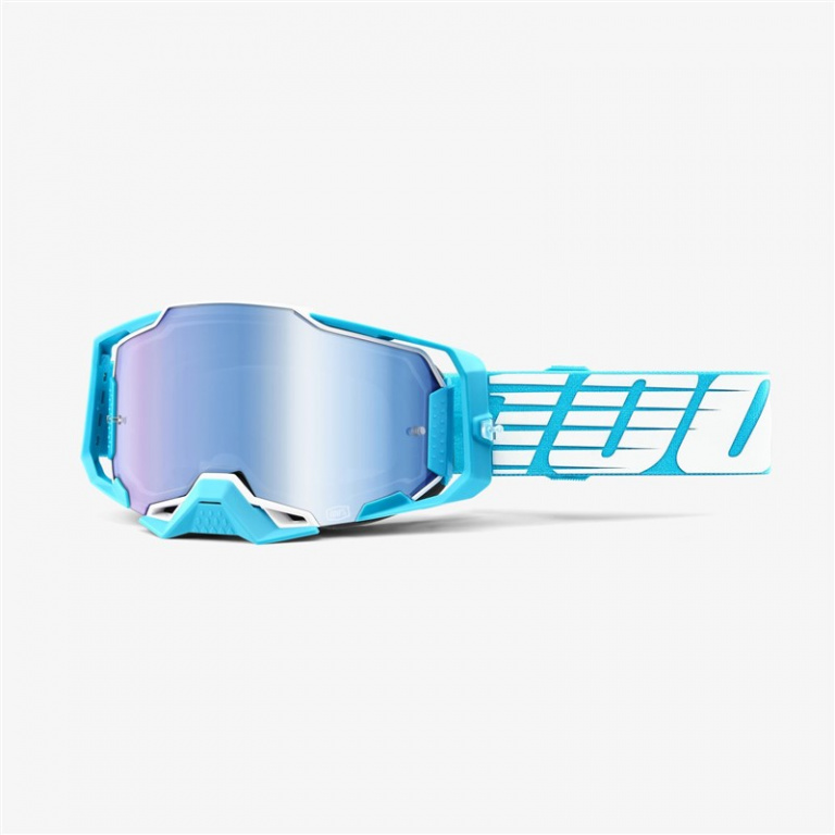 

Очки кроссовые 100% Armega Oversized Sky Mirror Blue Lens, Белый;голубой, Armega
