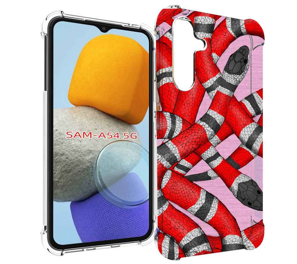 

Чехол MyPads змея-красно-черно-белый для Samsung Galaxy A54, Tocco