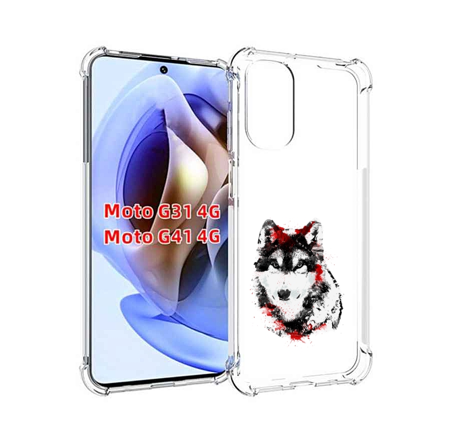 

Чехол MyPads кровавый волк для Motorola Moto G31 4G / G41 4G, Прозрачный, Tocco