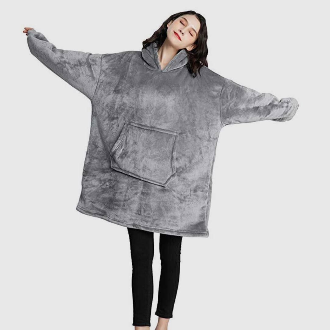 

Плед с рукавами Huggle Hoodie. серый., Huggle Hoodie