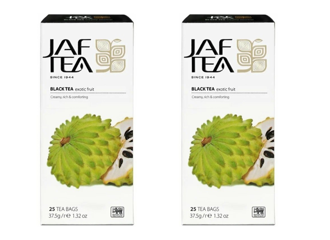 Чай Jaf Tea черный , exotic fruit, c саусепом, 25 пак х 1,5 г х 2 шт