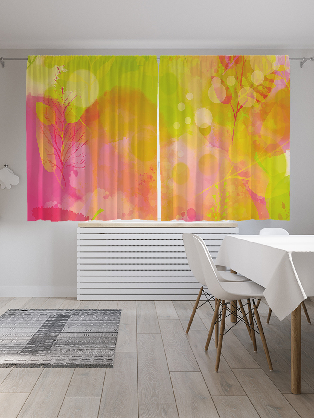 

Шторы с фотопечатью JoyArty "Размытая картина" из сатена, 290х180 см