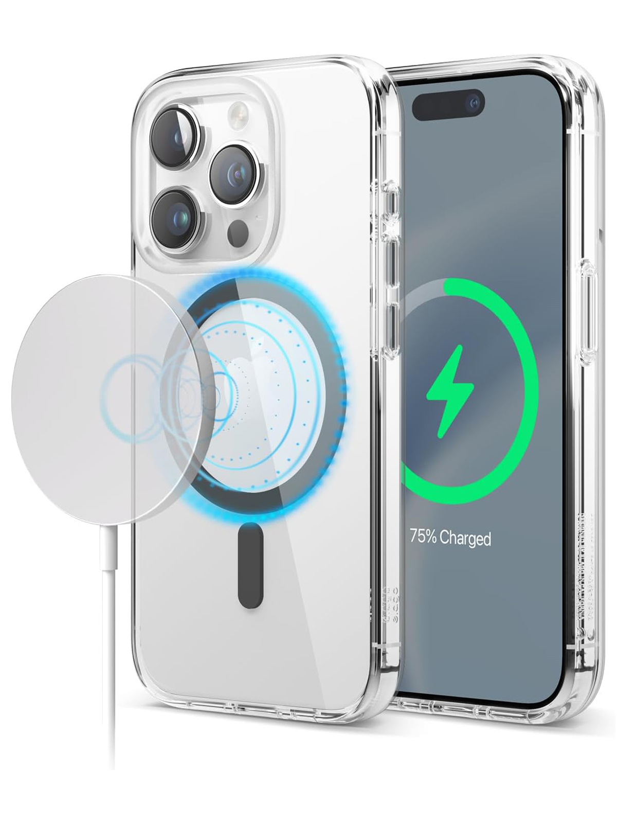 

Чехол Elago для iPhone 15 Pro с MagSafe Clear/Black, Прозрачный