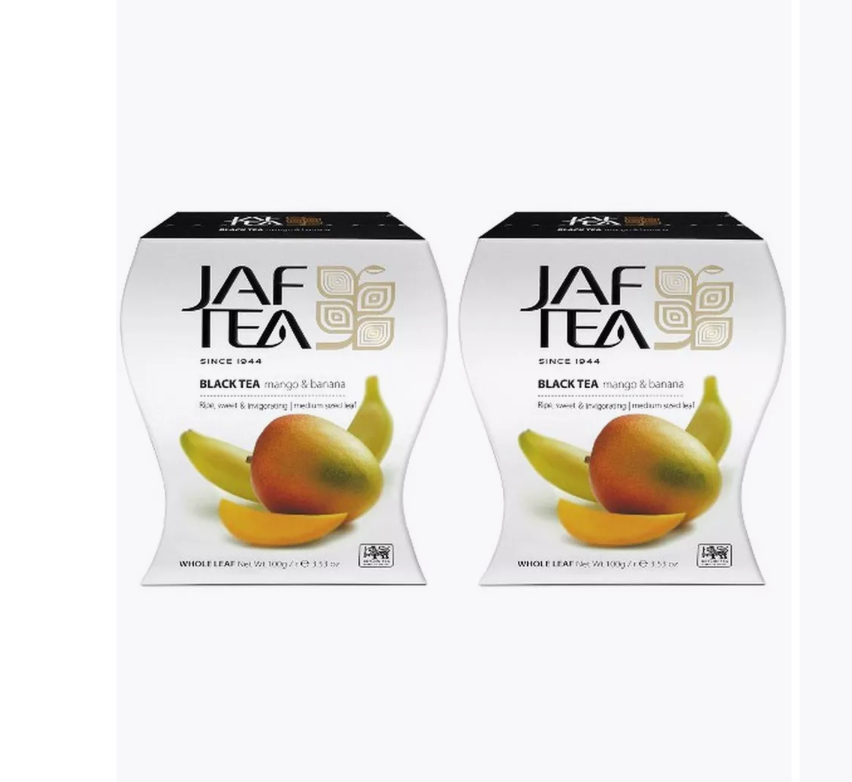 

Чай Jaf Tea черный Mango & Banana, с кусочками манго и банана 100 г х 2 шт