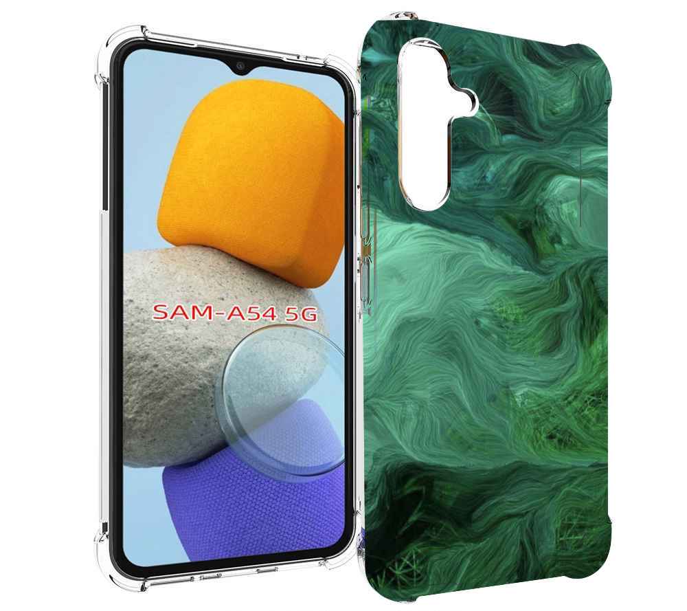 

Чехол MyPads зеленые нити для Samsung Galaxy A54, Tocco