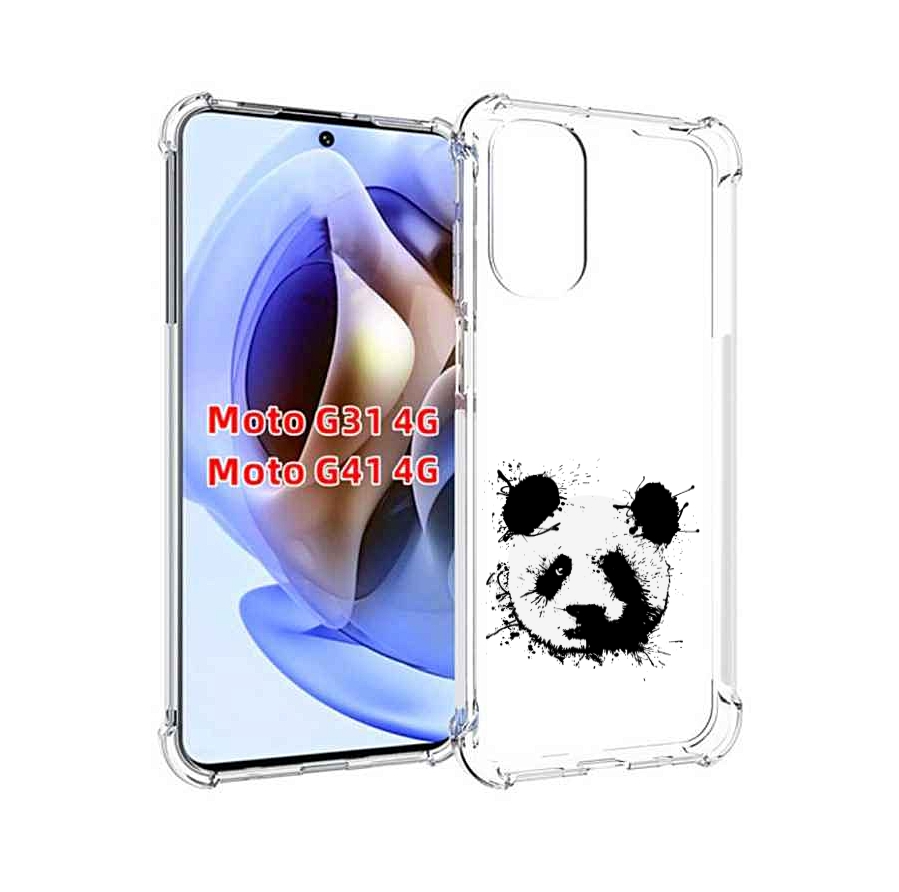 

Чехол MyPads клякса-панда для Motorola Moto G31 4G / G41 4G, Прозрачный, Tocco