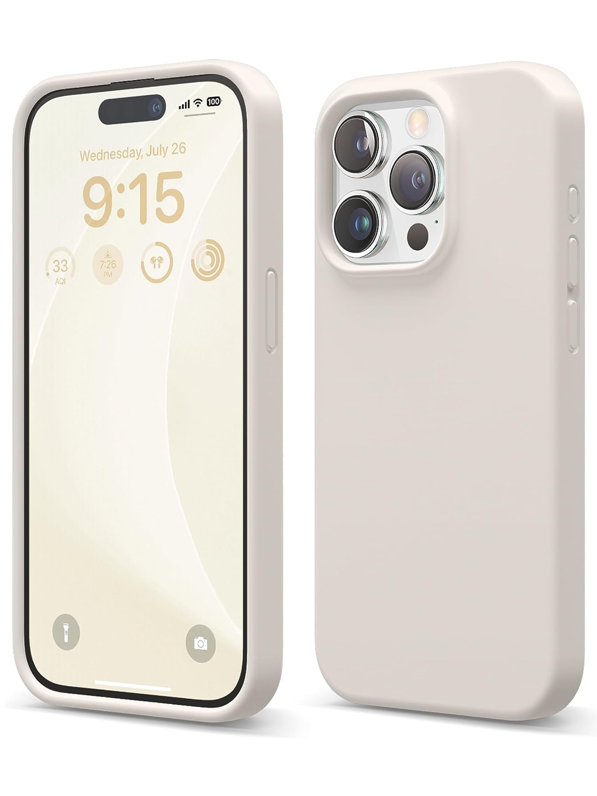 

Чехол Elago для iPhone 15 Pro Max Soft silicone Stone, Бежевый
