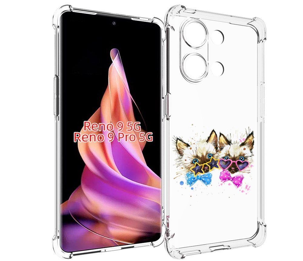

Чехол MyPads милые котята для OPPO Reno 9 / Reno 9 Pro, Прозрачный, Tocco