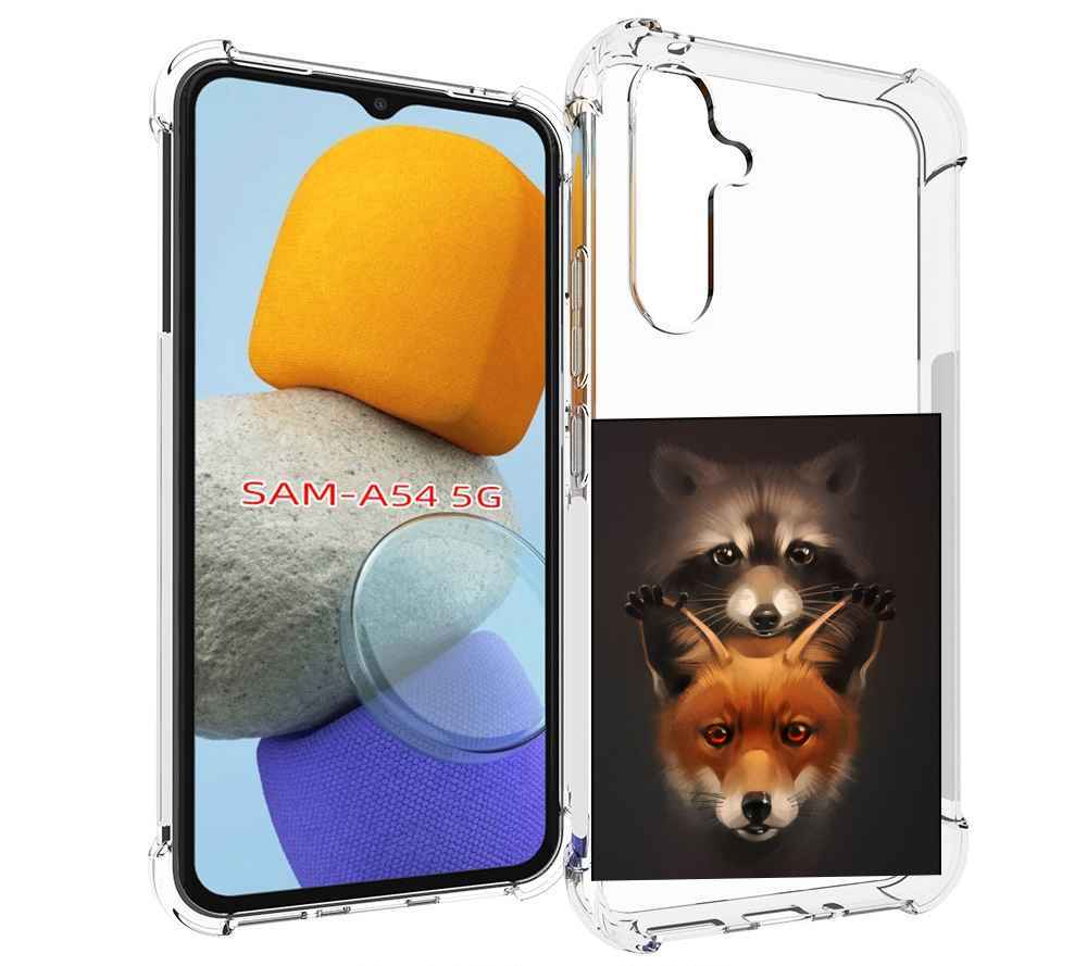 

Чехол MyPads енотик-лисенок для Samsung Galaxy A54, Tocco