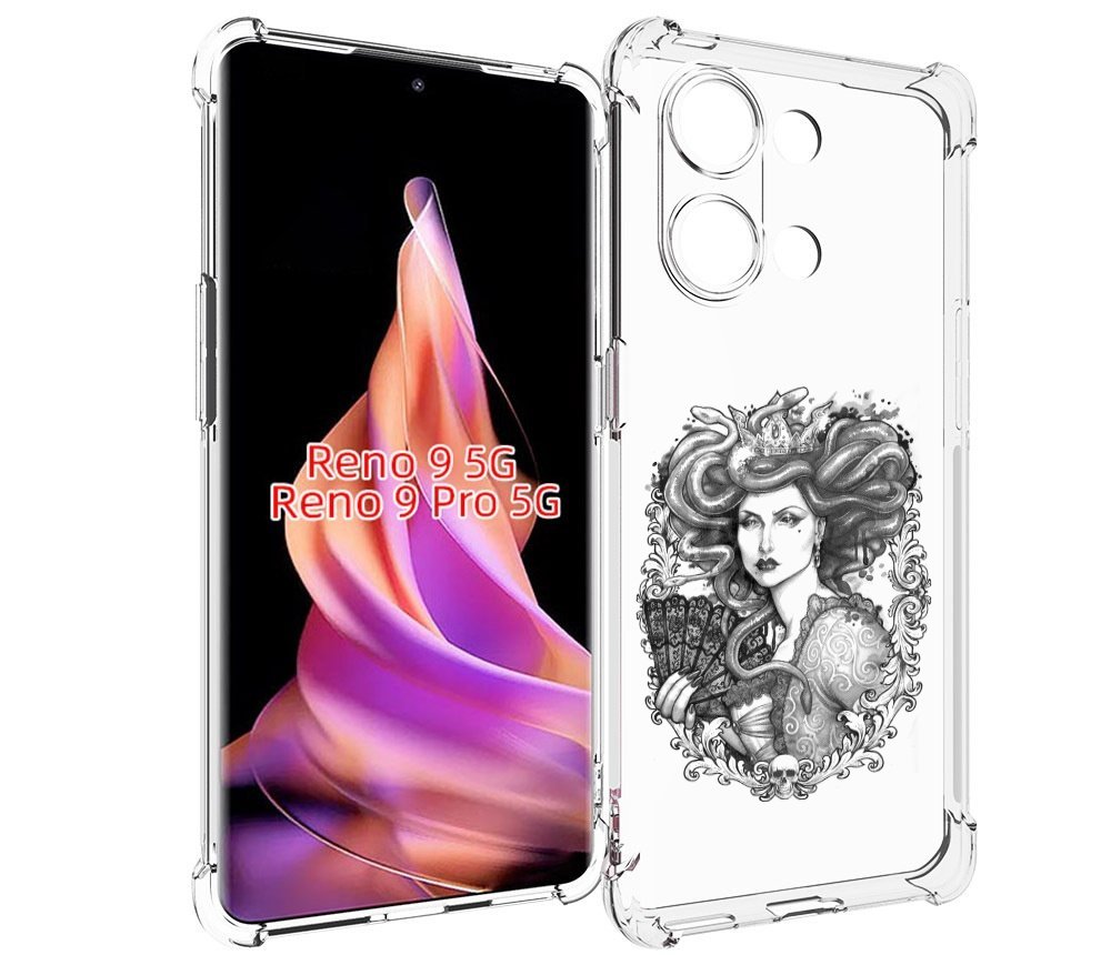 

Чехол MyPads медуза черно белый для Oppo Reno 9/Reno 9 Pro, Прозрачный, Tocco