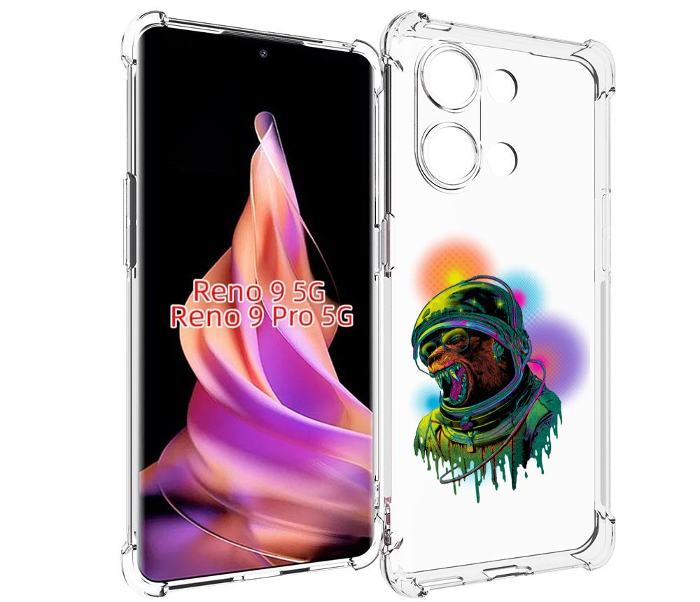 

Чехол MyPads медведь космонавт для Oppo Reno 9/Reno 9 Pro, Прозрачный, Tocco