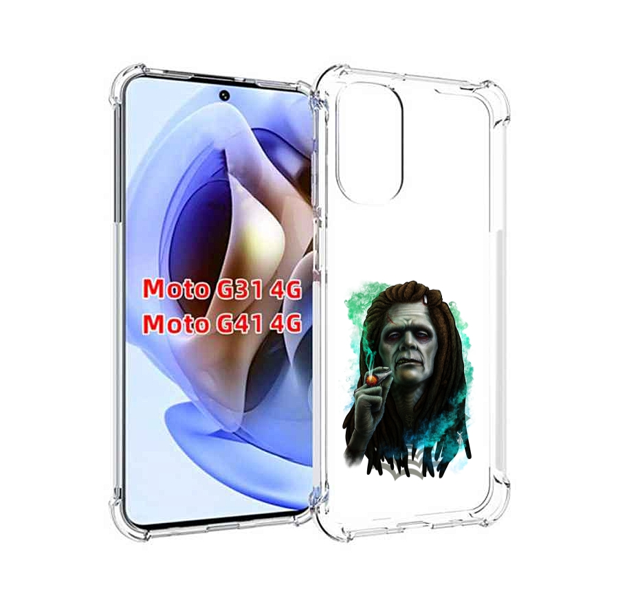 

Чехол MyPads зеленый мужчина с сигаретой для Motorola Moto G31 4G / G41 4G, Прозрачный, Tocco
