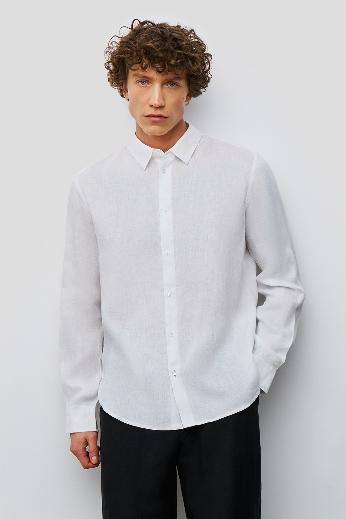 Рубашка мужская Baon B6623008 белая 2XL