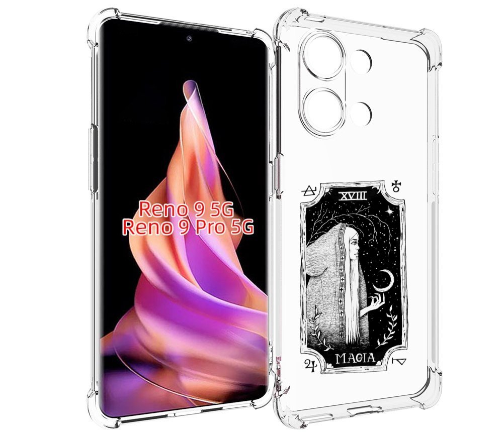 

Чехол MyPads лунная магия для Oppo Reno 9/Reno 9 Pro, Прозрачный, Tocco