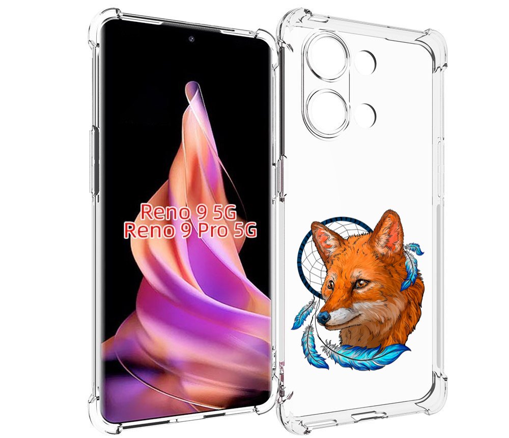 

Чехол MyPads лиса и ловец снов для Oppo Reno 9/Reno 9 Pro, Прозрачный, Tocco