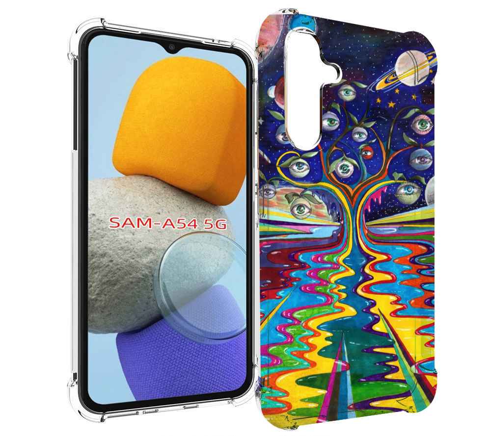 

Чехол MyPads дерево с глазами акварель для Samsung Galaxy A54, Tocco