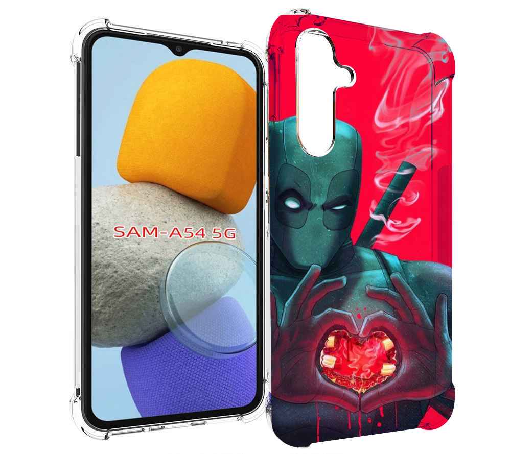 

Чехол MyPads дедпул-в-сердце для Samsung Galaxy A54, Tocco