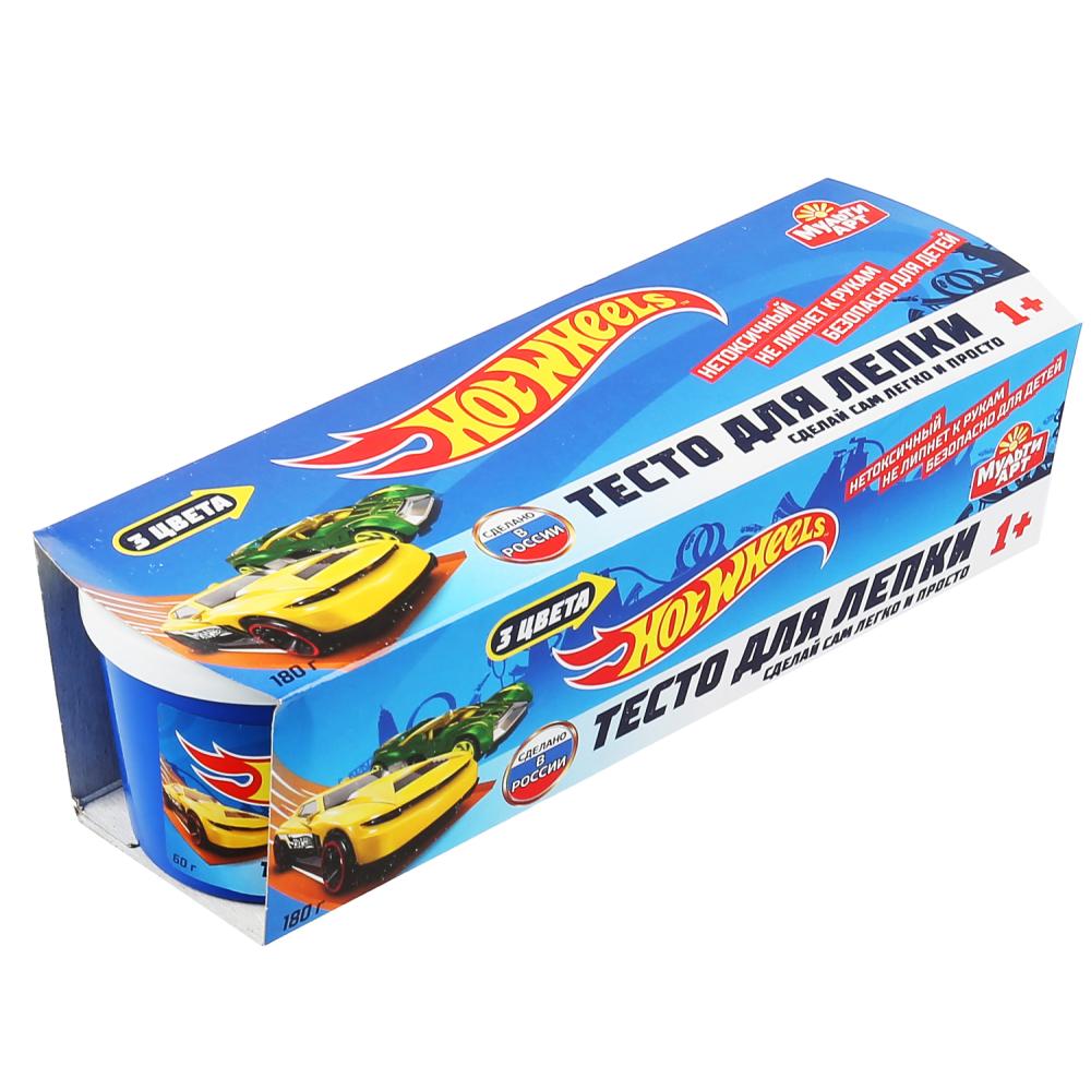 

Тесто для лепки Multi Art 3 цв. по 60 г Хот Вилс 100PD3-HW, Желтый;красный;синий