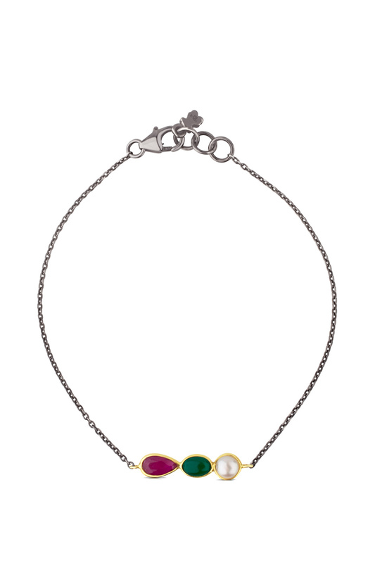 

Браслет из желтого золота/серебра р. Tous 812441140, рубин/агат/жемчуг культивированный, 812441140