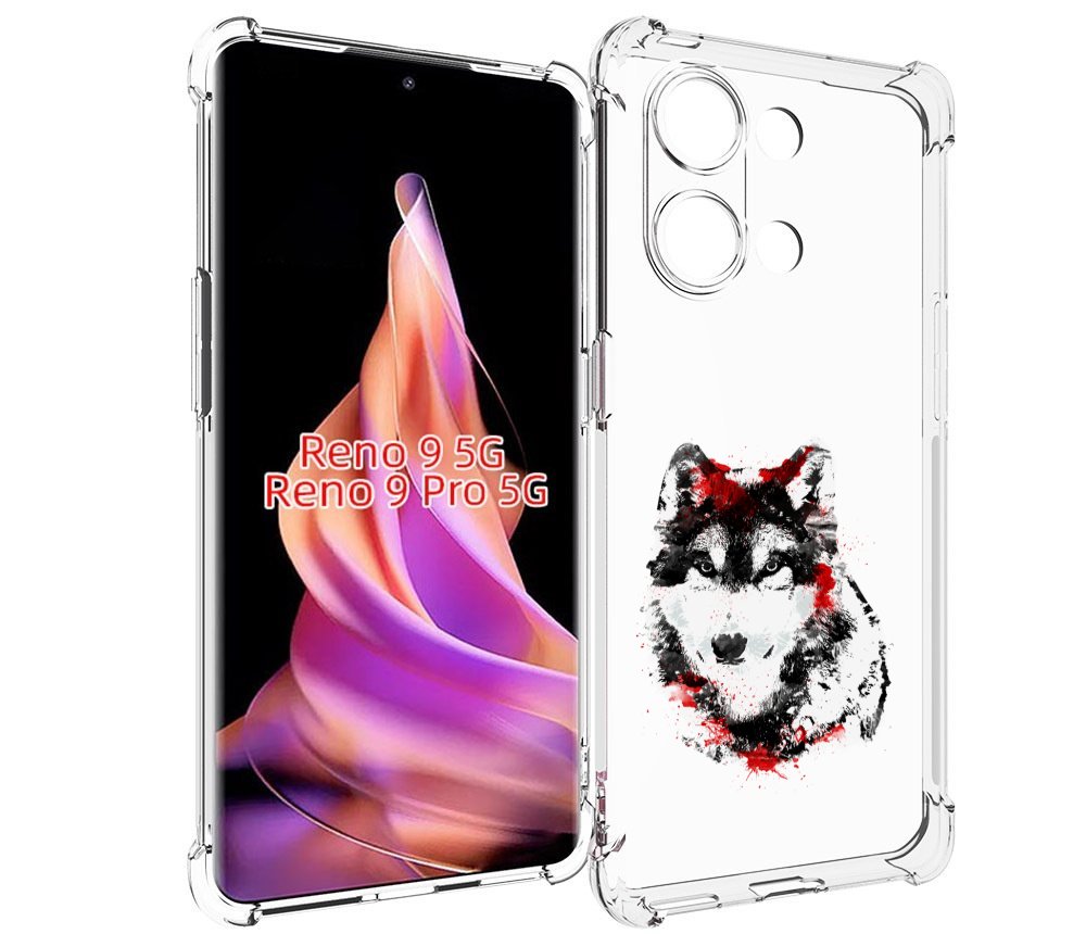 

Чехол MyPads кровавый волк для Oppo Reno 9/Reno 9 Pro, Прозрачный, Tocco