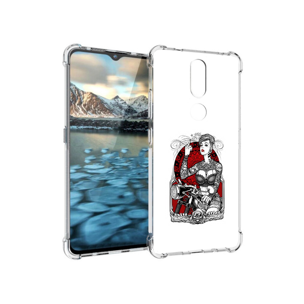 Чехол MyPads Tocco для Nokia 2.4 девушка на мотоцикле (PT227049.107.308)