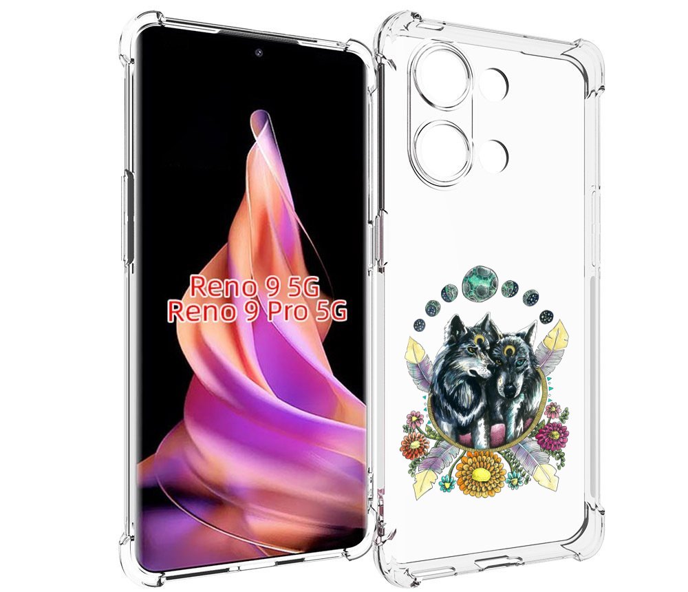 

Чехол MyPads красивые волки абстракция для OPPO Reno 9 / Reno 9 Pro, Прозрачный, Tocco