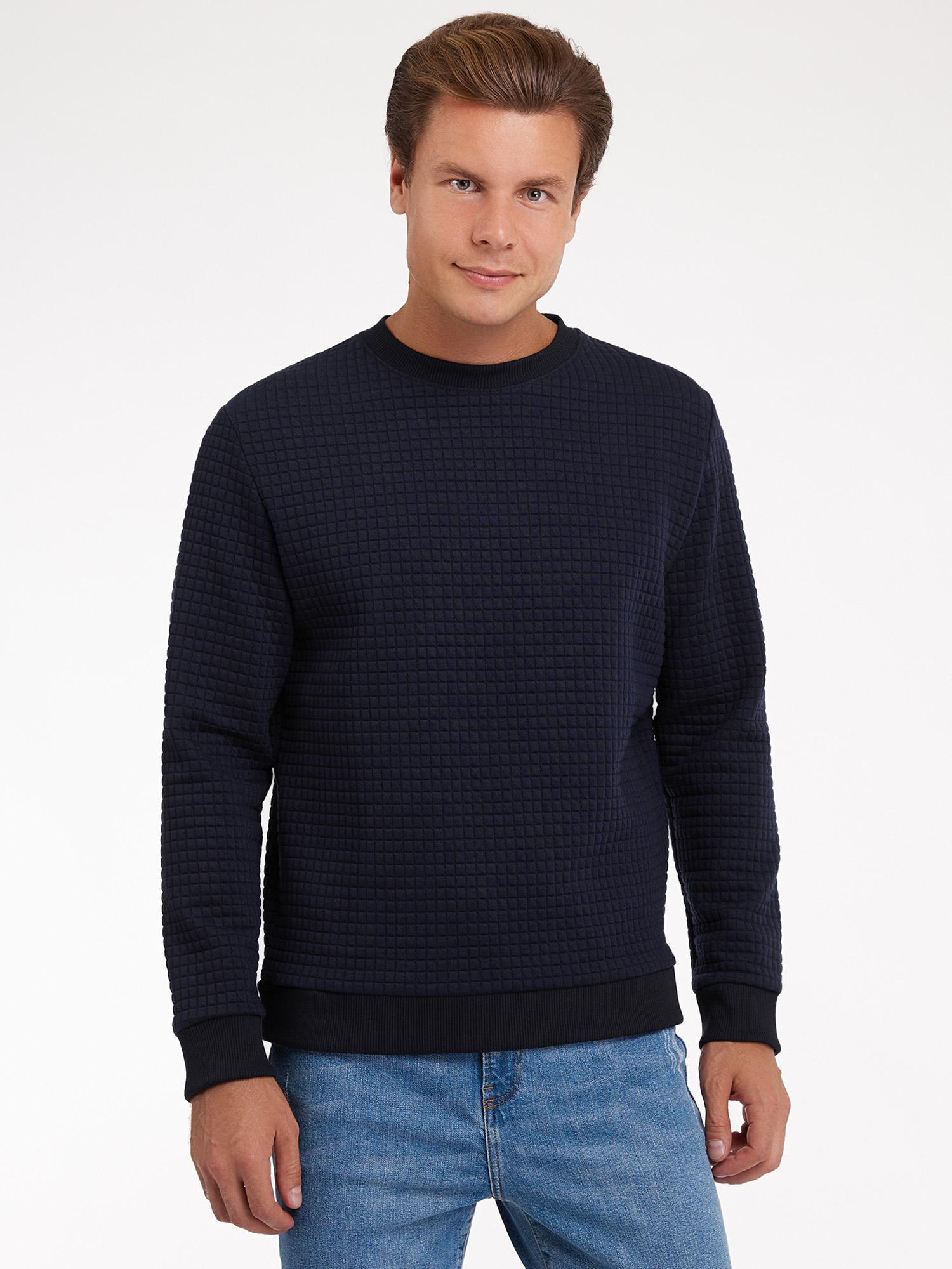 

Свитшот мужской oodji 5L123016M синий 2XL, 5L123016M