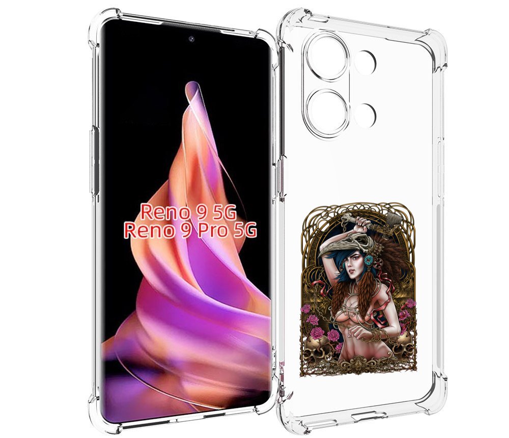

Чехол MyPads красивая девушка рисунок для Oppo Reno 9/Reno 9 Pro, Прозрачный, Tocco