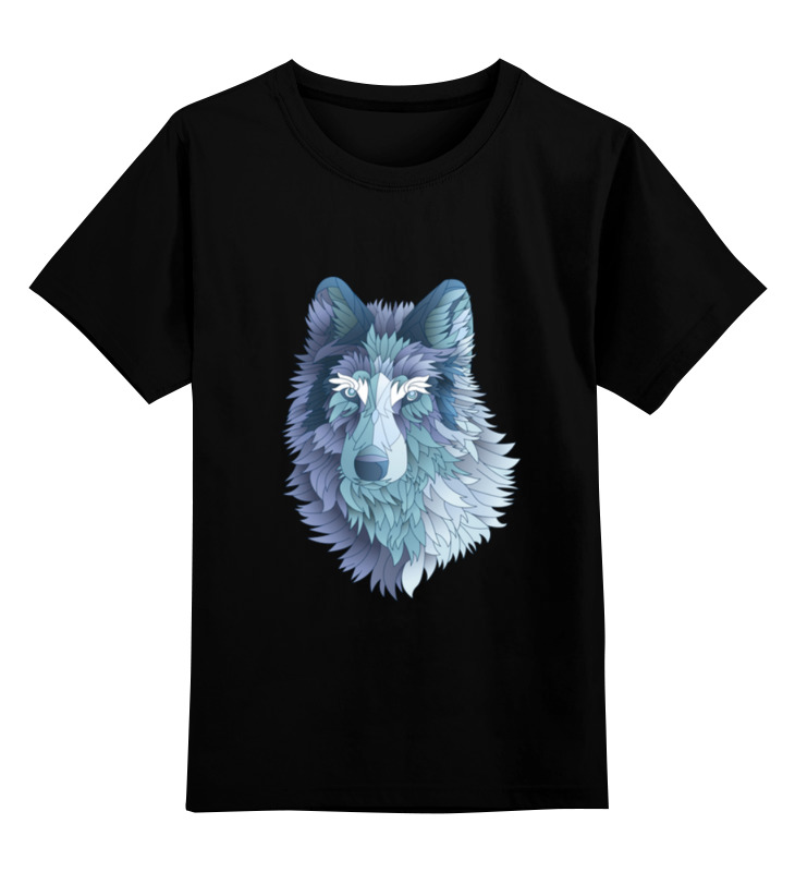 

Футболка детская Printio Beautiful wolf цв. черный р. 128, Beautiful wolf