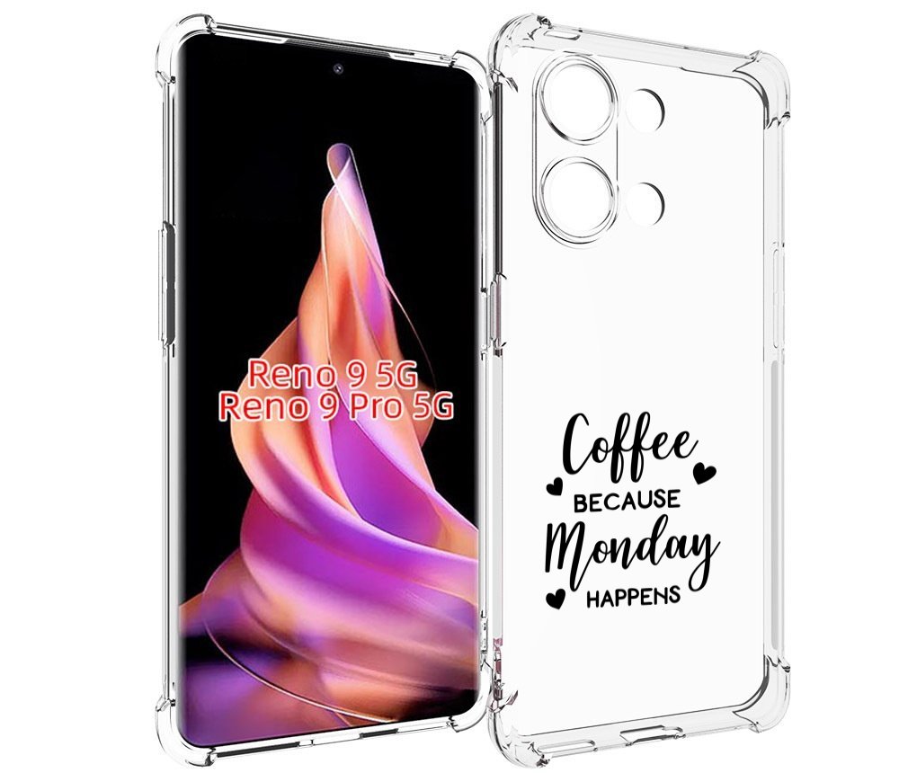 

Чехол MyPads кофе и понедельник стал счастливым для Oppo Reno 9/Reno 9 Pro, Прозрачный, Tocco