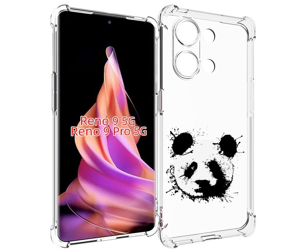 

Чехол MyPads клякса-панда для OPPO Reno 9 / Reno 9 Pro, Прозрачный, Tocco