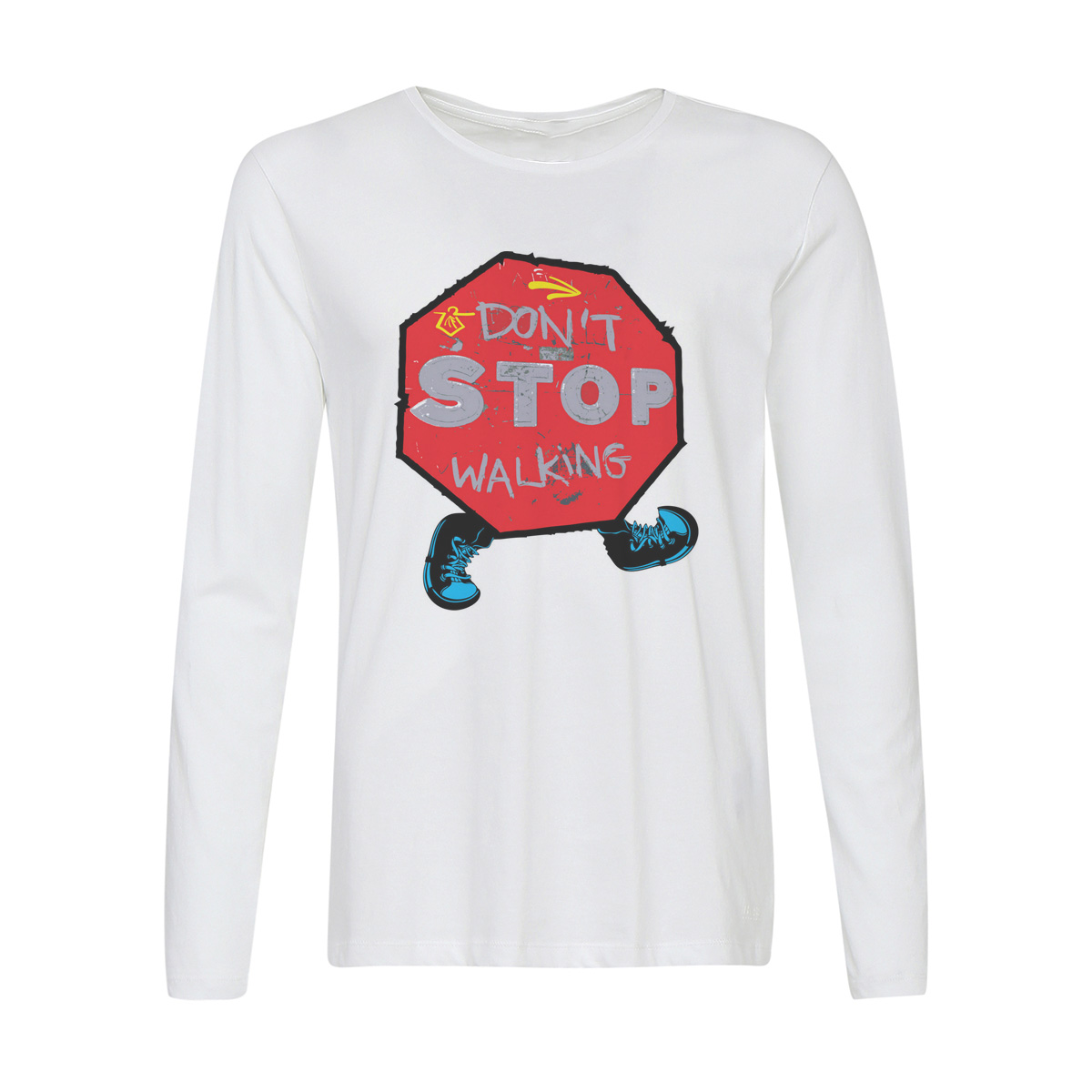 

Лонгслив CoolPodarok Dont stop walking, Белый, 2w015740