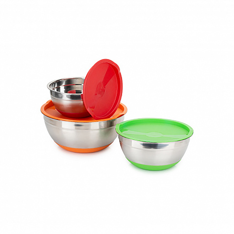 

Миски Alat Home Mix&Store с крышками, 3 шт, Стокмарт-Миски1-15