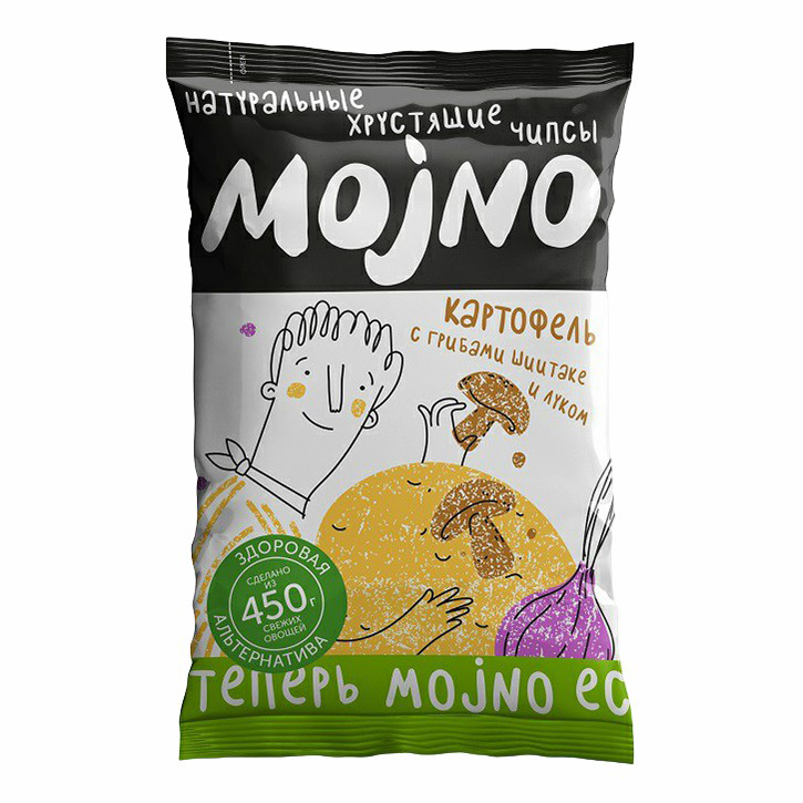 

Чипсы картофельные Mojno грибы и лук со сметаной 75 г