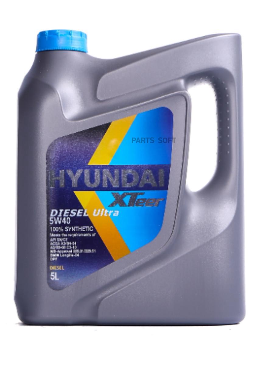 

Моторное масло HYUNDAI Xteer синтетическое Diesel Ultra 5W40 API SN ACEA C3 MB 229.31 5л