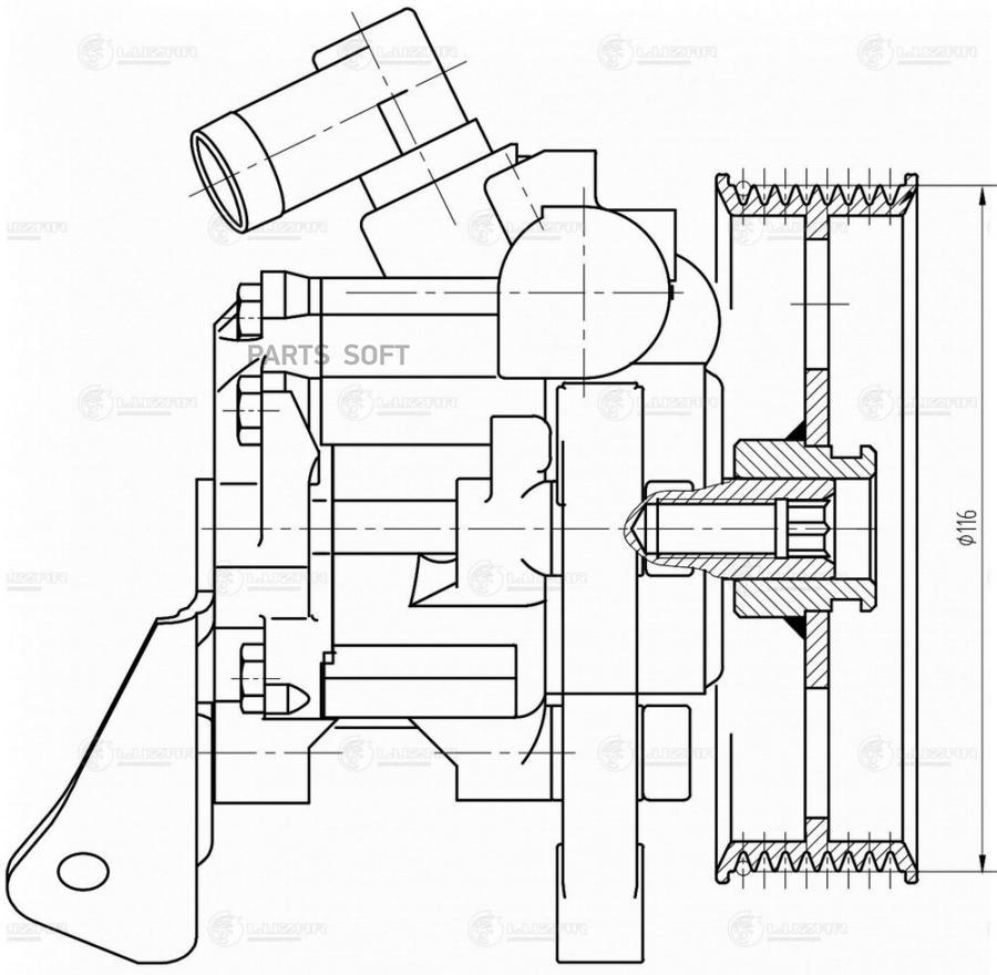 

Насос Гур Mb W164/W251 06- LUZAR арт. LPS 1530