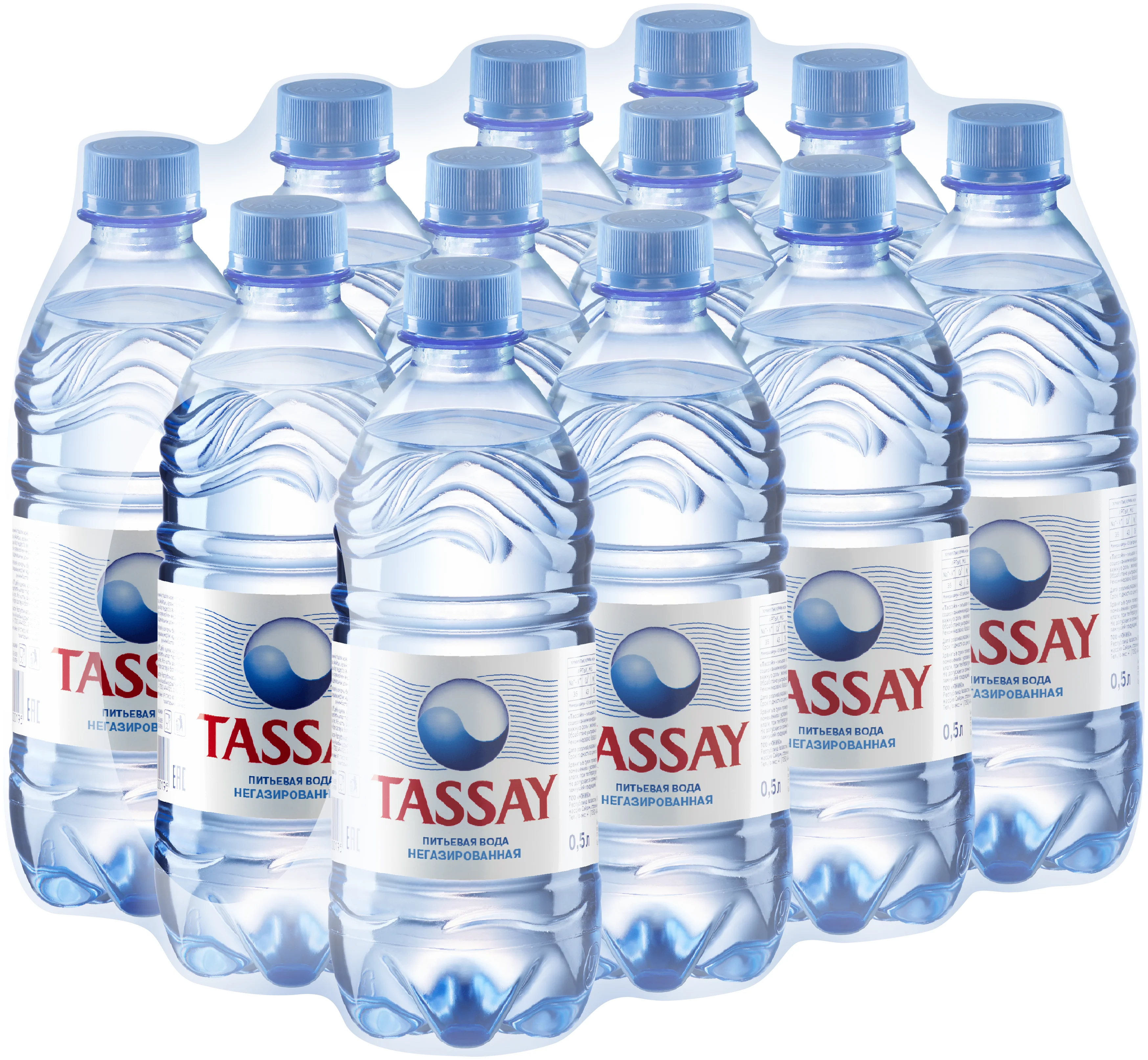 Питьевая вода Tassay негазированная, ПЭТ, 12 шт. по 0.5 л