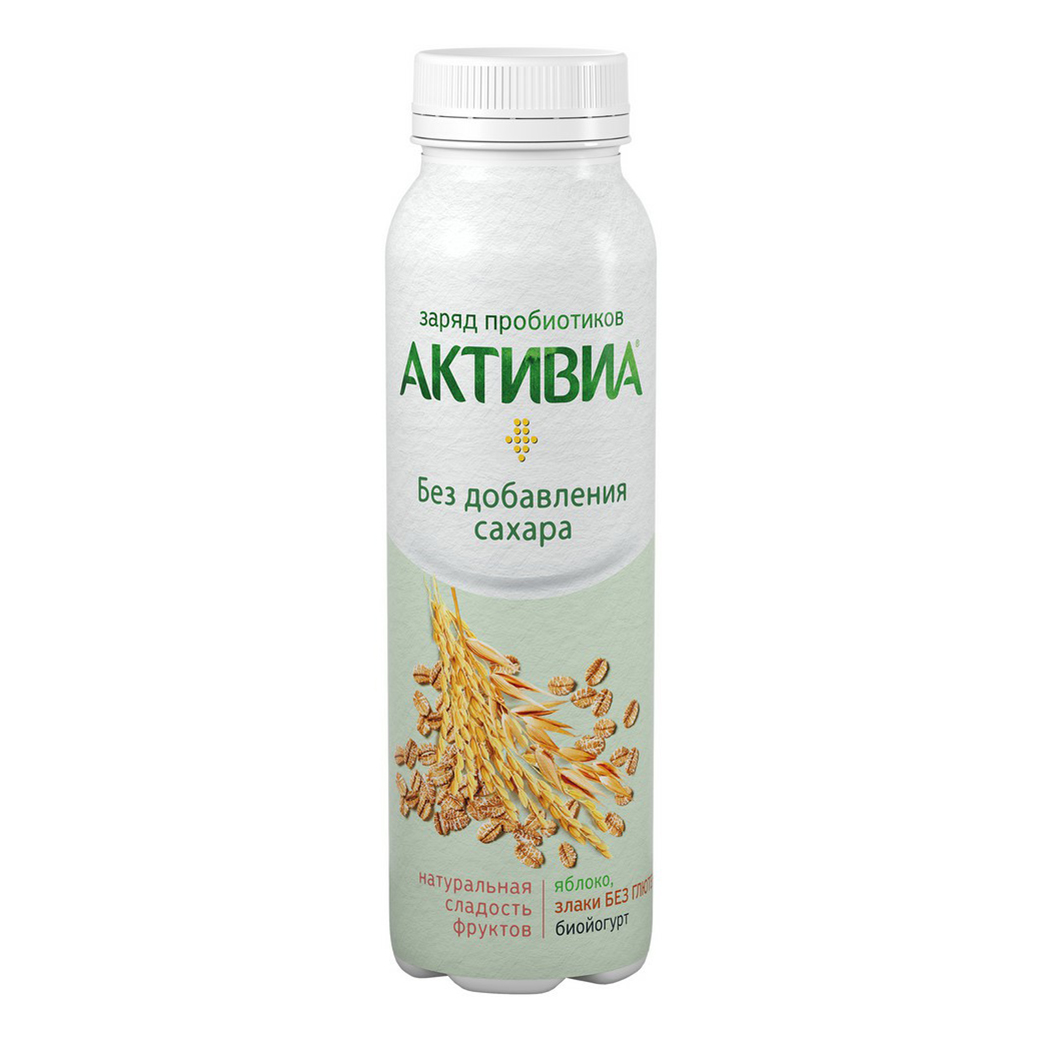 

Питьевой йогурт Активиа яблоко-злаки-киноа 2% БЗМЖ 260 г