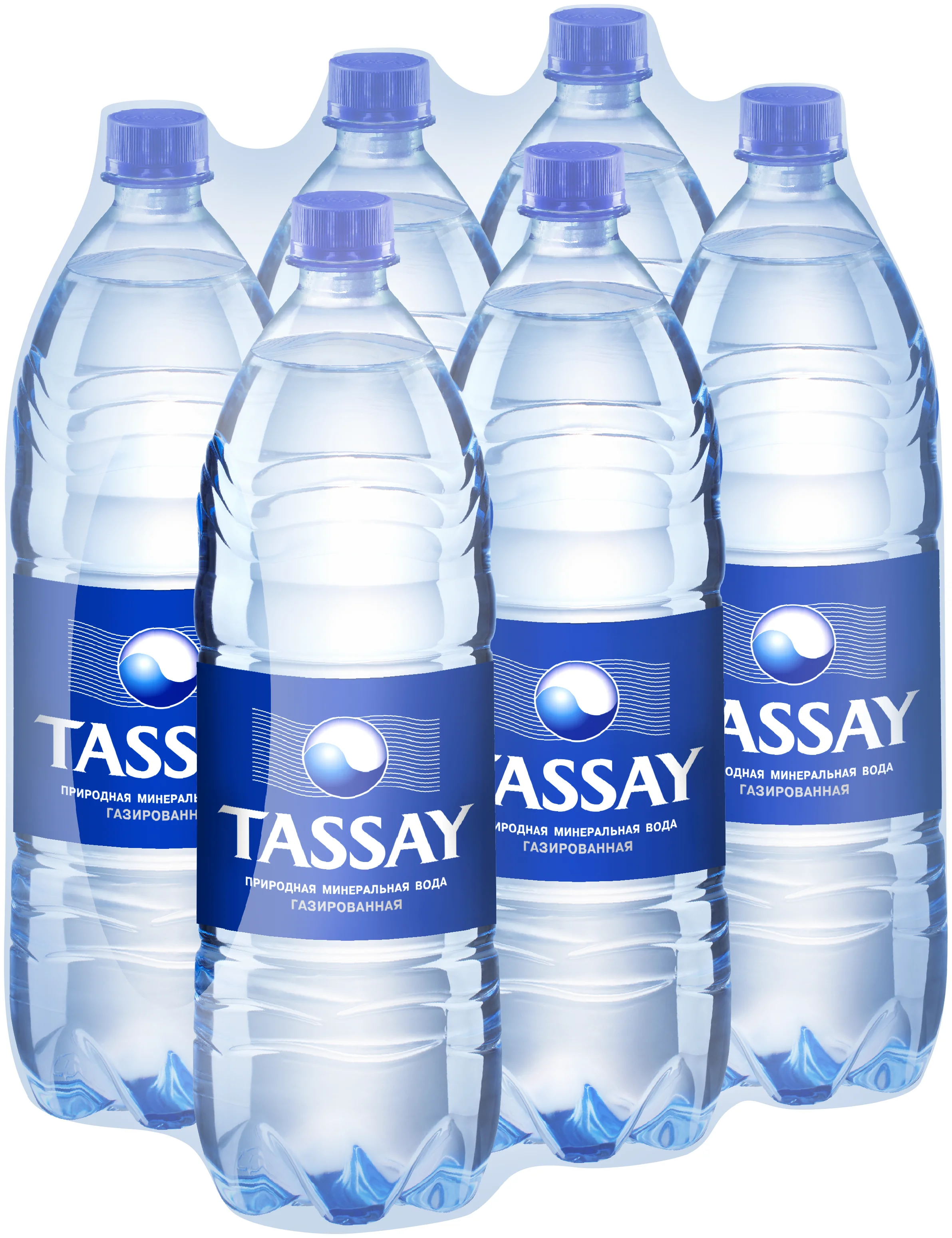 Минеральная вода Tassay газированная, ПЭТ, 6 шт. по 1.5 л