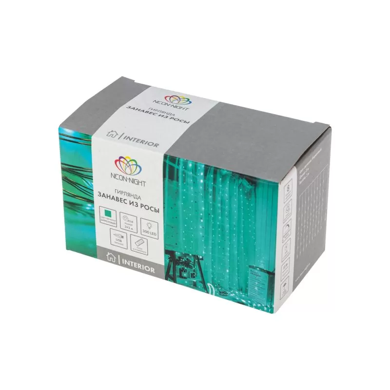 

Гирлянда «Светодиодный дождь» из росы 3х3м USB+пульт управления Neon-Night 315-984